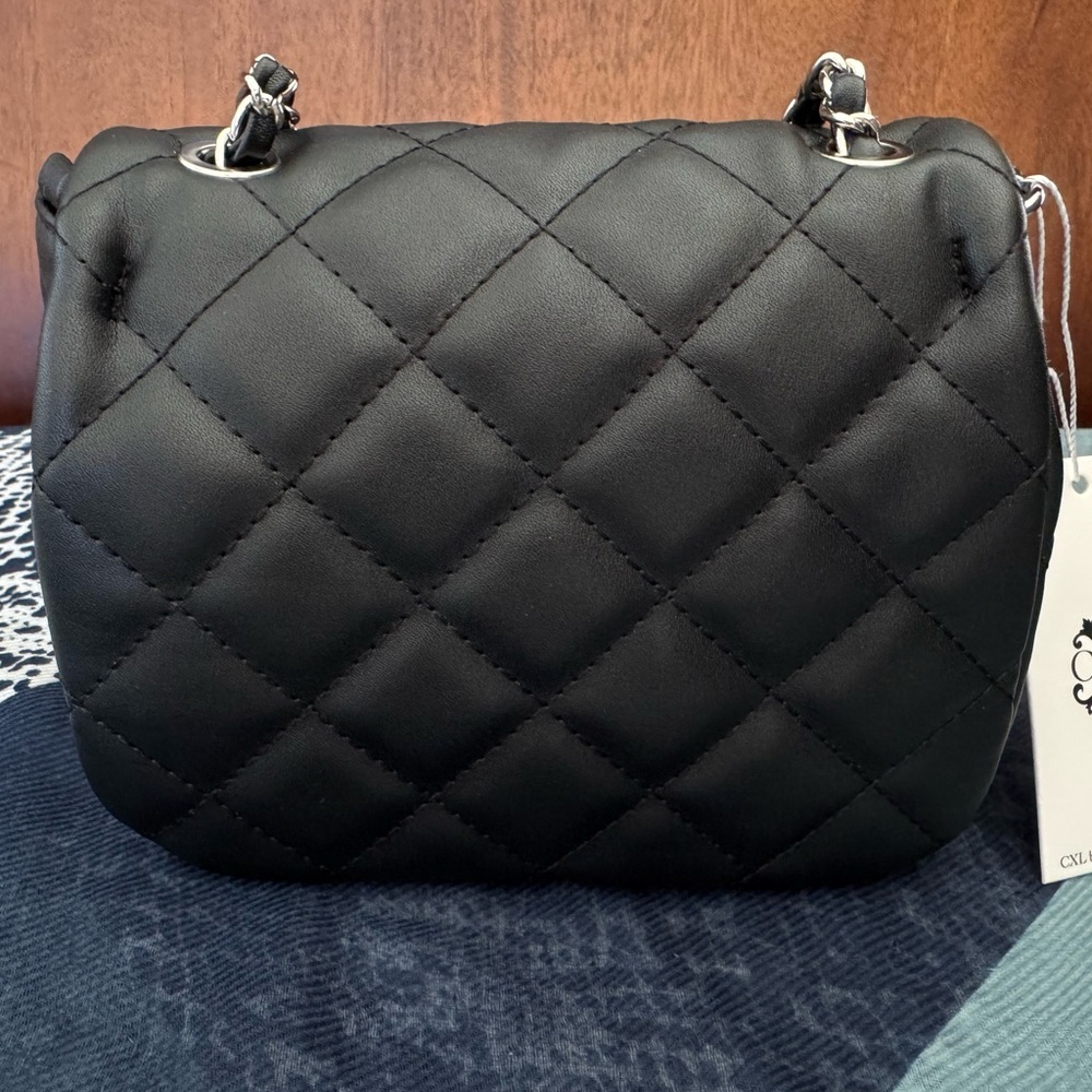 CXL by Christian Lacroix Quilted Valo Chain Shoulder Bag Black NWT - Picture 3 of 8